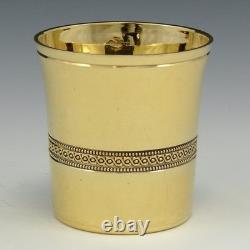 Antique French PUIFORCAT 18k Gold on Sterling Silver Vermeil Cordial, Shot Glass