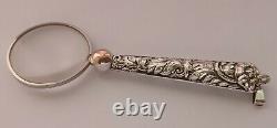 Antique French Silver Chatelaine Ladies Magnifier Glass