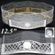 Antique French Sterling Silver & Intaglio Glass 12.5 Jardiniere Or Centerpiece