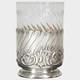 Antique French Sterling Silver Spiral Fluted Cut Glass Tumbler Cup, Rocailles