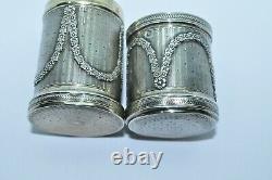 Antique French Sterling Silver Three Perfume Bottles Set