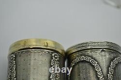 Antique French Sterling Silver Three Perfume Bottles Set
