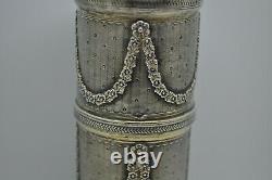 Antique French Sterling Silver Three Perfume Bottles Set