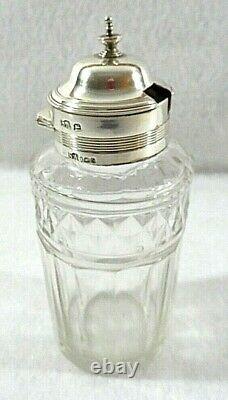 Antique Glass Mustard with a Sterling Silver Top Stephen Adams II Ca 1813