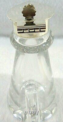 Antique Glass Mustard with a Sterling Silver Top Stephen Adams II Ca 1813