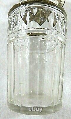 Antique Glass Mustard with a Sterling Silver Top Stephen Adams II Ca 1813