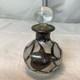 Antique Glass Sterling Silver Overlay Perfume Bottle Decanter Art Nouveau Read