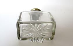Antique Glass & Sterling Silver Perfume Bottle With Original Glass Stopper