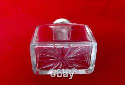 Antique Glass & Sterling Silver Perfume Bottle With Original Glass Stopper