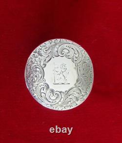 Antique Glass & Sterling Silver Perfume Bottle With Original Glass Stopper