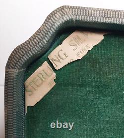 Antique Glass and Sterling Silver Salt Cellar and Cellar Spoon Set x 6 (in case)