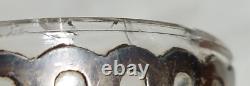Antique Glass and Sterling Silver Salt Cellar and Cellar Spoon Set x 6 (in case)