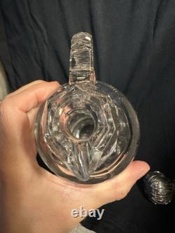 Antique Gorham Brilliant Cut Glass Whiskey Wheat Decanter Sterling Silver Bottle