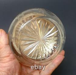 Antique Gorham Sterling Silver Etched Glass 3-Piece Vanity Set Circa 1910