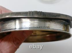Antique Gorham Sterling Silver Etched Glass 3-Piece Vanity Set Circa 1910