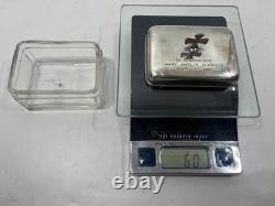 Antique Gorham Sterling Silver & Glass Box Memorial Engraving 1844-1921, 60g