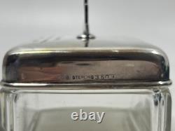 Antique Gorham Sterling Silver & Glass Box Memorial Engraving 1844-1921, 60g