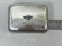 Antique Gorham Sterling Silver & Glass Box Memorial Engraving 1844-1921, 60g
