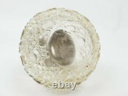 Antique H. S. Murdoch Perfume Bottle Cut Glass & Sterling Silver 1921 (PL46)