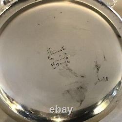 Antique Hawkes Cut Glass & Sterling Silver Hallmarked Cream and Sugar