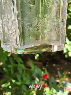 Antique Hawkes Sterling Silver Cut Glass Decanter Monogrammed
