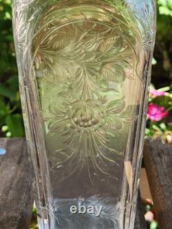 Antique Hawkes Sterling Silver Cut Glass Decanter Monogrammed