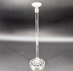 Antique Hawkes Sterling Silver & Glass Cocktail Shaker Plunger or Strainer