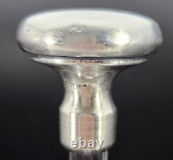 Antique Hawkes Sterling Silver & Glass Cocktail Shaker Plunger or Strainer