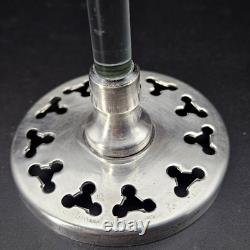 Antique Hawkes Sterling Silver & Glass Cocktail Shaker Plunger or Strainer