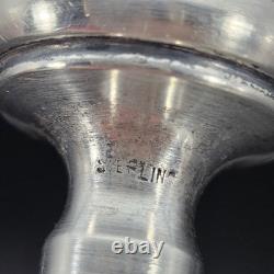 Antique Hawkes Sterling Silver & Glass Cocktail Shaker Plunger or Strainer