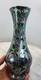 Antique Loetz Green Glass Sterling Silver Overlay Vase 8.25tall As Is