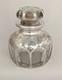 Antique La Pierre Art Nouveau Sterling Silver Overlay Glass Perfume Bottle
