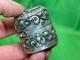 Antique Ornate Sterling Silver Cased Glass Hinged Lidded Container Unidentified