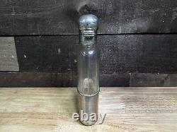 Antique Pennsylvania Railroad Sterling Silver Glass Flask