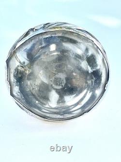 Antique Perfume Bottle Art Nouveau Sterling Silver Overlay