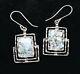 Antique Roman Glass Sterling Silver 925 Hook Earrings Ancient Fragments 200 B. C