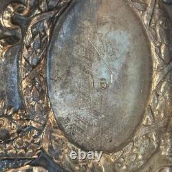 Antique Royal Glass Vanity Jar Sterling Silver Lid 47.67g Monogrammed