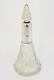 Antique Sterling Silver Mounted Cut Glass Scent Bottle Chester 1921