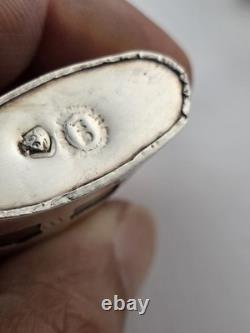 Antique Set Of 2 Sterling Silver Overlay Glass Perfume Bottles. 3.5 & 2.5 Inches