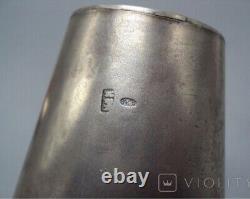 Antique Shot Glass Sterling Silver 84 Flowers Irises Emperial Rare Old