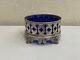 Antique Shreve & Co. Mauser Sterling Silver Master Salt With Cobalt Glass Insert
