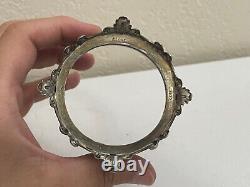 Antique Shreve & Co. Mauser Sterling Silver Master Salt with Cobalt Glass Insert