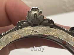 Antique Shreve & Co. Mauser Sterling Silver Master Salt with Cobalt Glass Insert