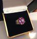 Antique Soviet Ring Sterling Silver 875 Gold Plated Men Alexandrite Size 6.5