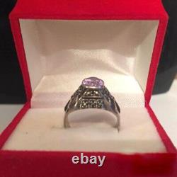 Antique Soviet USSR Ring Sterling Silver 925 Alexandrite Men's Jewelry Size 6.5