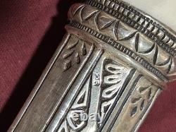 Antique Sterling Silver And Antler Handle Magnifying Glass