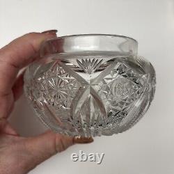 Antique Sterling Silver Cherub Covered & Clear Glass Vanity Jar -Top 46.5 Grams