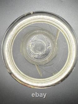 Antique Sterling Silver Collared Cut Glass Vase, Birmingham 1909 by Charles May