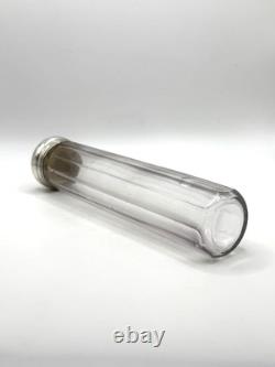 Antique Sterling Silver & Cut Glass Bottle London 1918 Frederick Wich