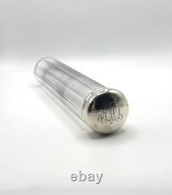 Antique Sterling Silver & Cut Glass Bottle London 1918 Frederick Wich